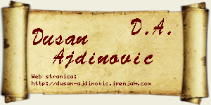 Dušan Ajdinović vizit kartica